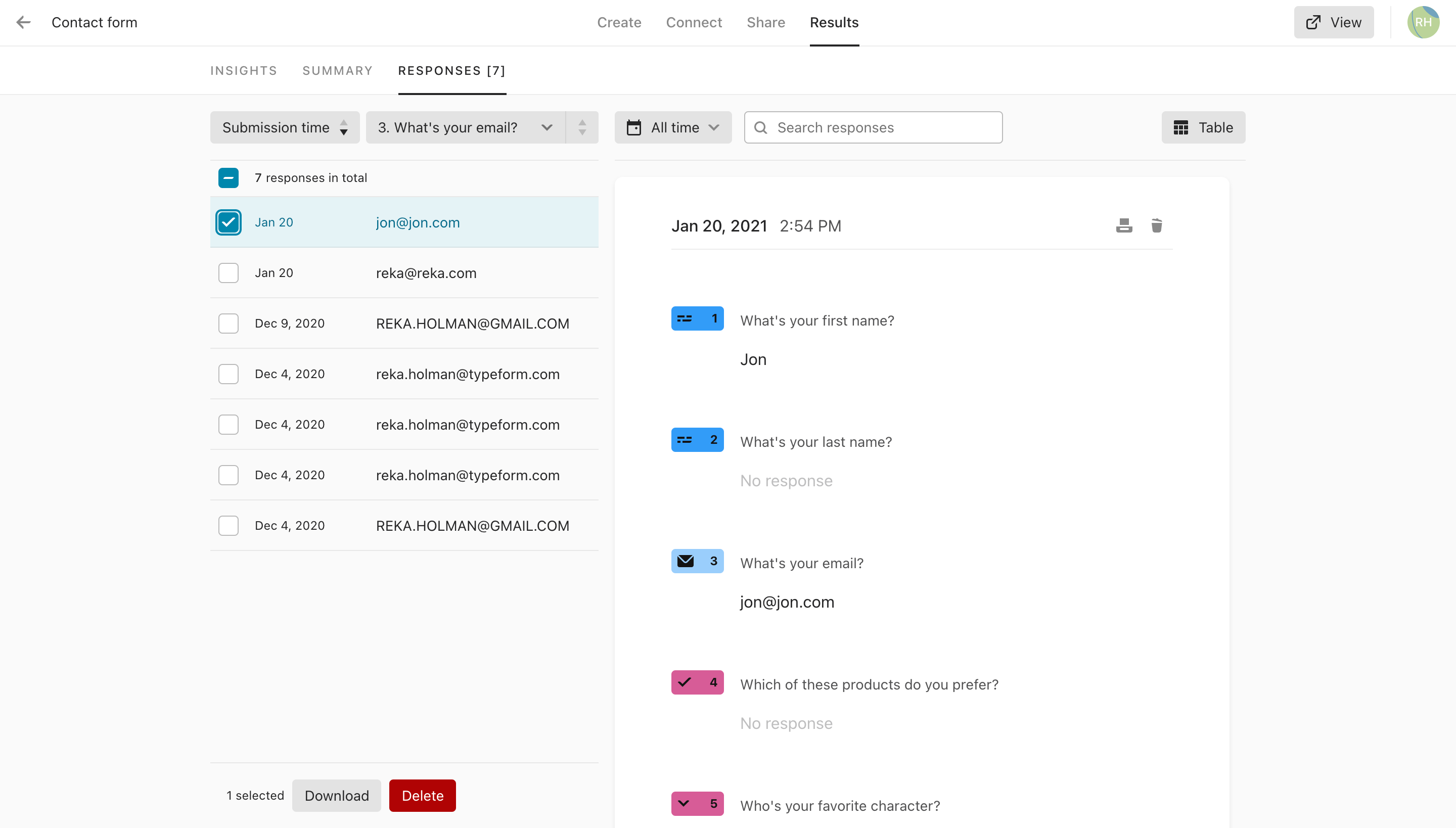 Export Your Results Help Center