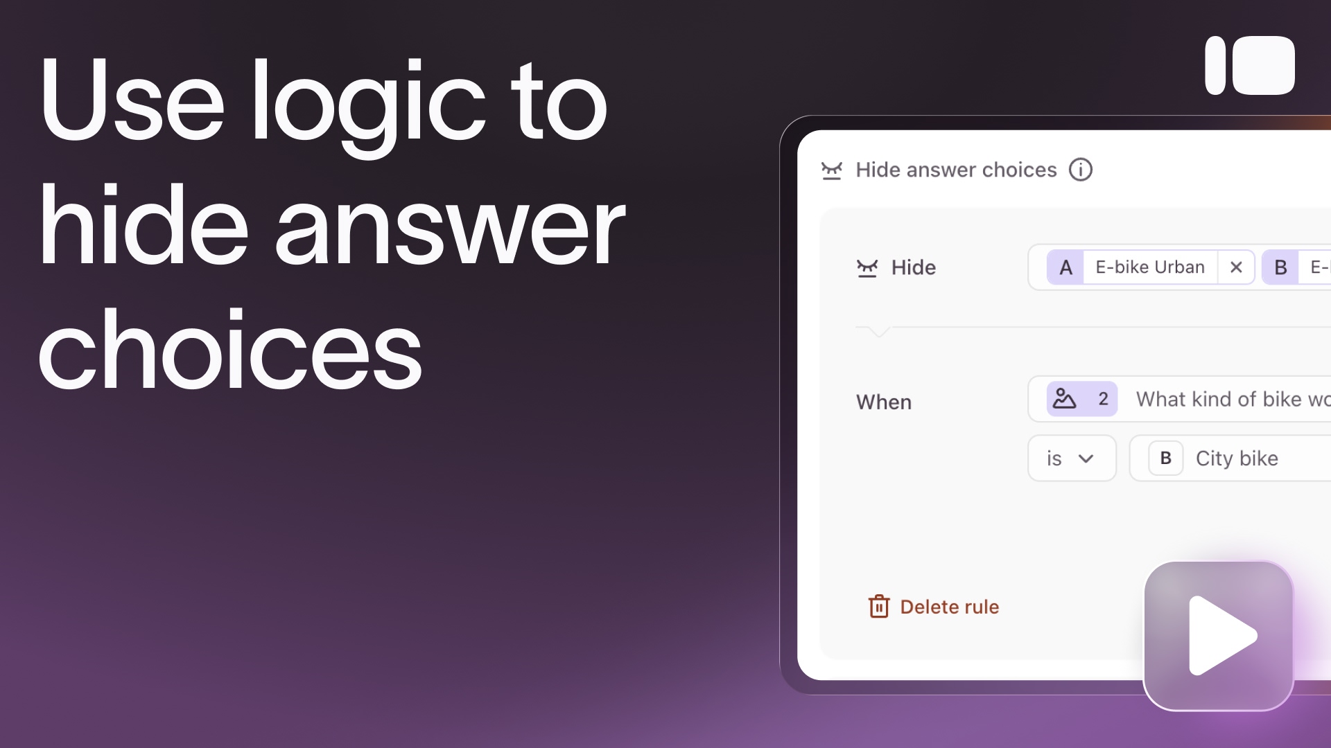 ▶️ How to hide answer choices